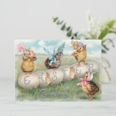 イースターヴィンテージの可愛い雛 シーズンカード (スタンド正面)