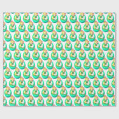 イースターヴィンテージの女の子とイースターシック ラッピングペーパー (フラット)