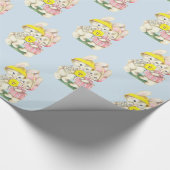 イースターヴィンテージイースターバニーバニーウサギ ラッピングペーパー (角)