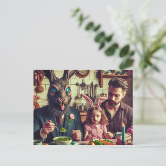 イースターヴィンテージキャンディフホラーウサギ ポストカード (スタンド正面)