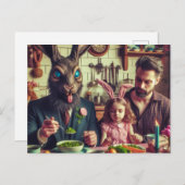 イースターヴィンテージキャンディフホラーウサギ ポストカード (正面/裏面)