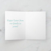 イースターヴィンテージハッピーイースターバニー ノートカード (内部)