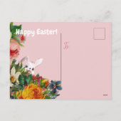 イースターヴィンテージバニーウサギのフィギュアおもしろいス  シーズンポストカード (裏面)