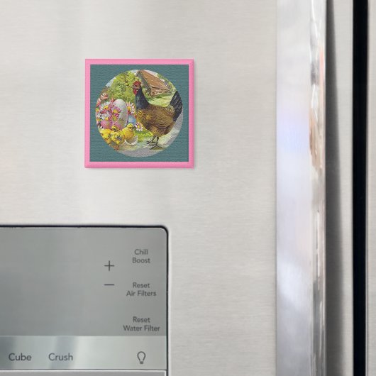 イースターヴィンテージヘンとチックス加工 マグネット (インサイチュ (冷蔵庫))