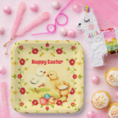 イースターヴィンテージリトルチキンホリデーコレクション ペーパープレート (パーティー)