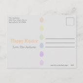 イースター一つのかごに卵を全部入れて シーズンポストカード (裏面)