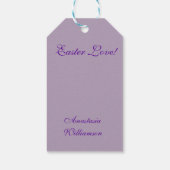 イースター与えでのパープルクロカスの愛 ギフトタグ (裏面)
