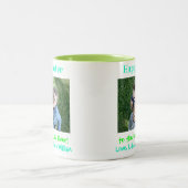 イースター世界の最高のパパEver Kids写真 ツートーンマグカップ (中央)