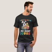 イースター仲間とリラックス イースターエッグ クルー うさぎ 楽しい Tシャツ (正面フル)