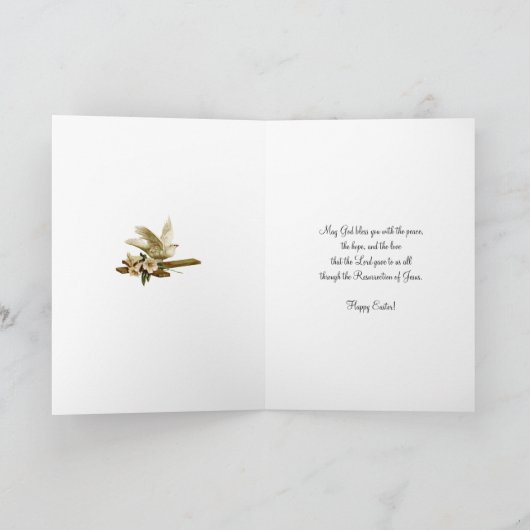 イースター伝統的宗教的恵み祈りの言葉 シーズンカード (内部)