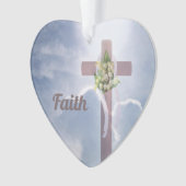 イースター信仰、雲の中で十字架 オーナメント (正面)