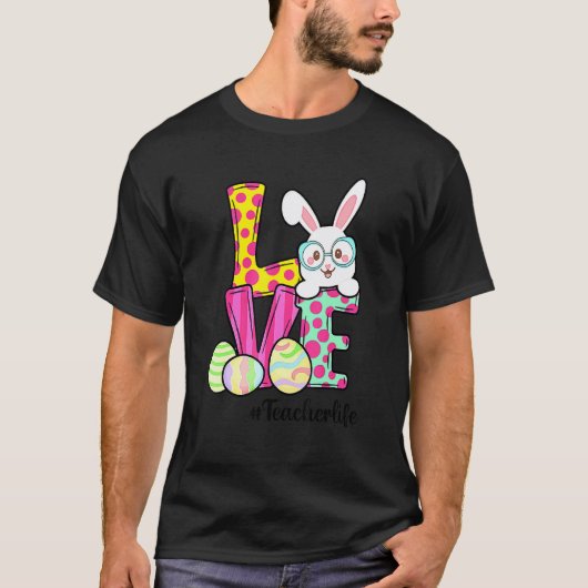 イースター先生の教師生活 イースターグノーム ウサギの愛 Tシャツ (正面)