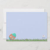 イースター写真誕生日パーティーの招待 招待状 (裏面)