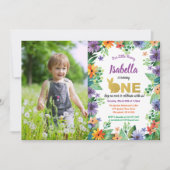 イースター初誕生日パーティーの写真招待状 招待状 (正面)