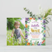 イースター初誕生日パーティーの写真招待状 招待状 (スタンド正面)