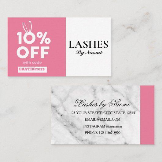 イースター割引コードスペシャル 名刺 (正面/裏面)