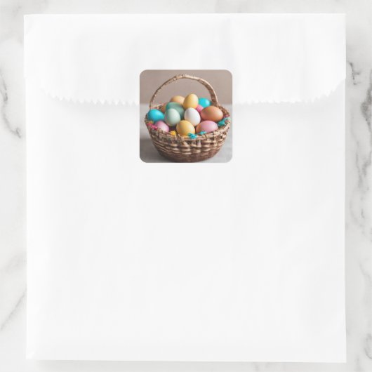 イースター卵かご スクエアシール (バッグ)