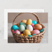 イースター卵かご ポストカード (正面/裏面)
