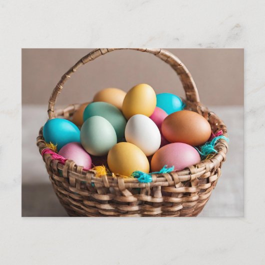 イースター卵かご ポストカード (正面)