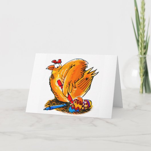 イースター卵のキャラ絵を描チキング彼自身の卵 シーズンカード (正面)