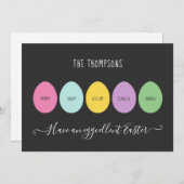 イースター卵の家族5 Eggcellent シーズンカード (正面/裏面)