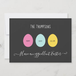 イースター卵の3卵管の家族 シーズンカード