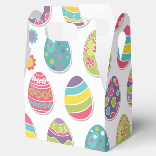 イースター卵をテーマにした親愛なる箱 |ゲーブルスタイル フェイバーボックス (オープン)