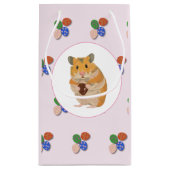 イースター卵を持ったかわいいハムスター スモールペーパーバッグ (裏面)