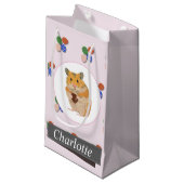 イースター卵を持ったかわいいハムスター スモールペーパーバッグ (正面アングル)