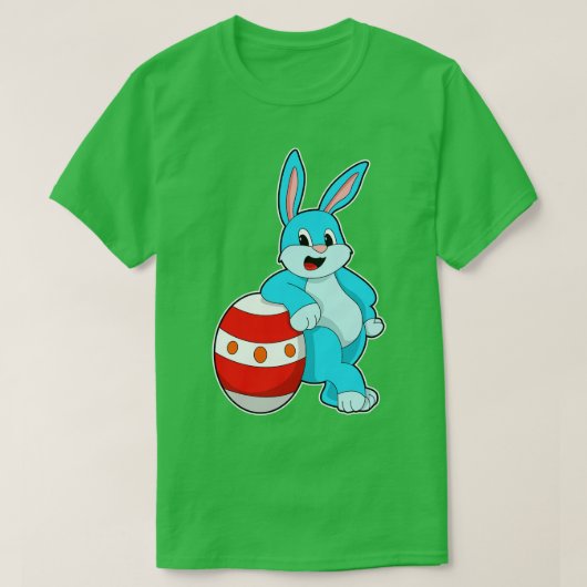 イースター卵を持つウサギ Tシャツ (デザイン正面)
