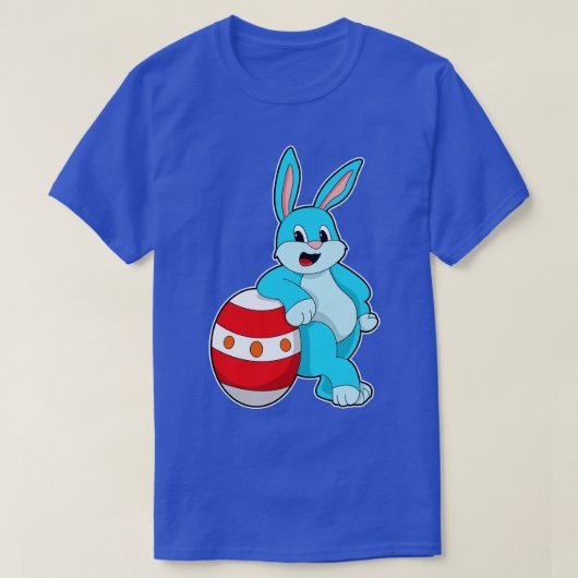 イースター卵を持つウサギ Tシャツ (デザイン正面)