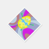 イースター卵を紙ナプキンに スタンダードカクテルナプキン (角)