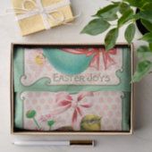 イースター卵イースターグリーティングとヴィンテージの雛 薄葉紙 (ギフト)