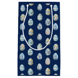 イースター卵オン青 スモールペーパーバッグ