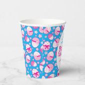 イースター卵カスタムの青ピンク白 紙コップ (右)