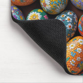 イースター卵カラフルの花 マウスパッド (コーナー)