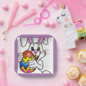 イースター卵カラフル紙プレート付きイースターバニー ペーパープレート (パーティー)