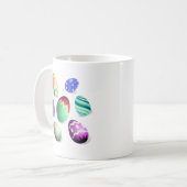 イースター卵カラフル飾イースター卵かわいいおもしろい コーヒーマグカップ (正面左)