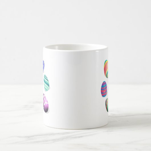 イースター卵カラフル飾イースター卵かわいいおもしろい コーヒーマグカップ (中央)