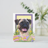 イースター卵クッキー – Pug シーズンポストカード (スタンド正面)