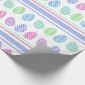 イースター卵ストライプ種 ラッピングペーパー (角)