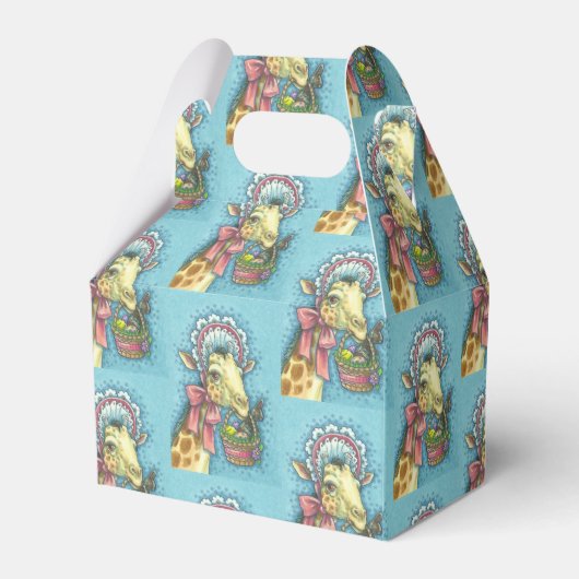 イースター卵バスケットキリン、切妻好意ボックスリピート フェイバーボックス (正面サイド)