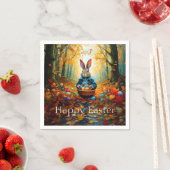 イースター卵バスケット付きペーターイースターバニー スタンダードカクテルナプキン (インサイチュ)