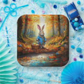 イースター卵バスケット付きペーターイースターバニー ペーパープレート (パーティー)