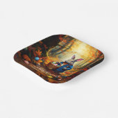 イースター卵バスケット付きペーターイースターバニー ペーパープレート (傾斜あり)