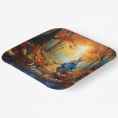 イースター卵バスケット付きペーターイースターバニー ペーパープレート (傾斜あり)