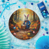 イースター卵バスケット付きペーターイースターバニー ペーパープレート (パーティー)