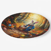 イースター卵バスケット付きペーターイースターバニー ペーパープレート (アングル)