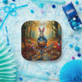 イースター卵バスケット付きペーターイースターバニー ペーパープレート (パーティー)