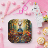 イースター卵バスケット付きペーターイースターバニー ペーパープレート (パーティー)